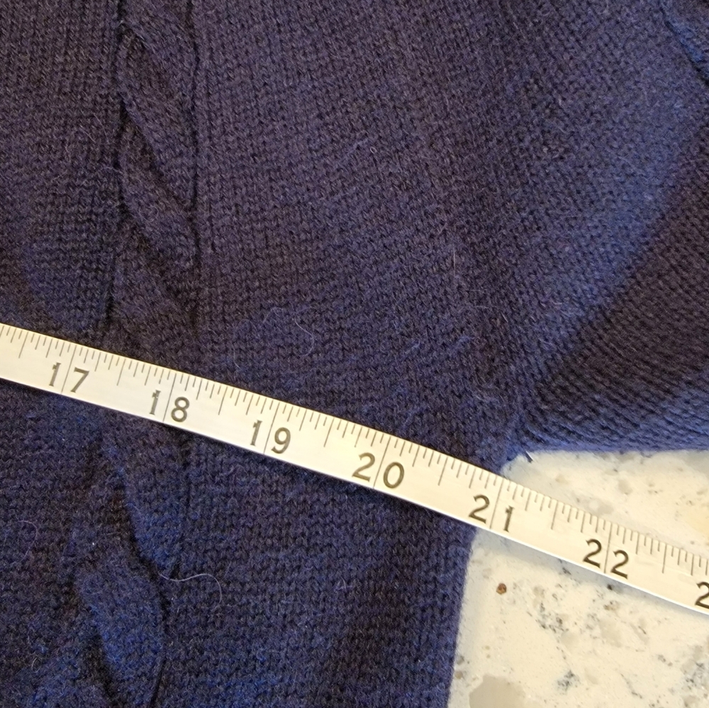 Boden Cynthia Navy Blue Cable Knit Sweater Long Sleeve Dress Size 12 - Picture 6 of 9
